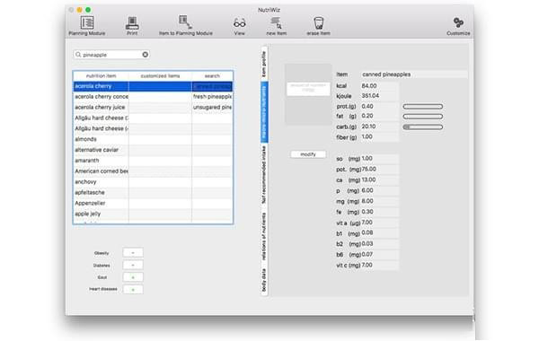 NutriWiz Mac版